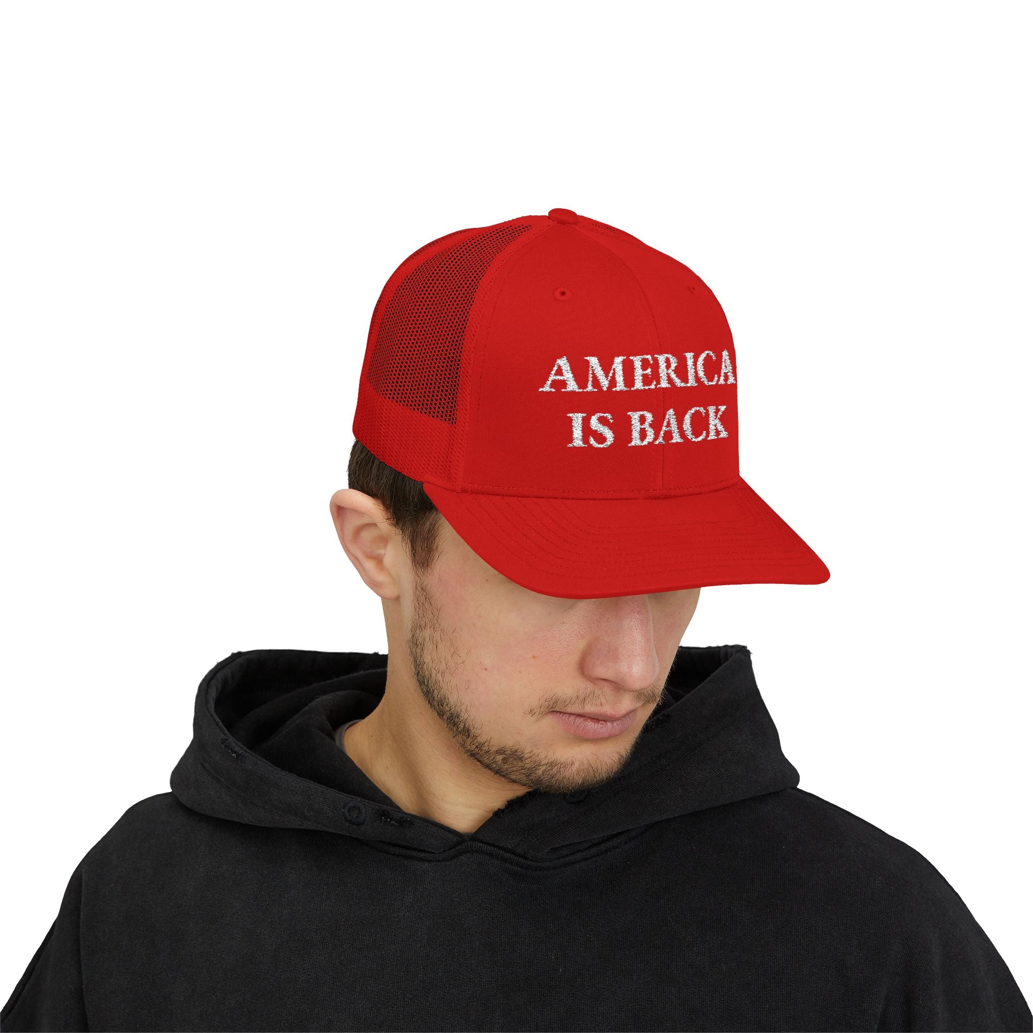 AMERICA IS BACK Trucker Hat
